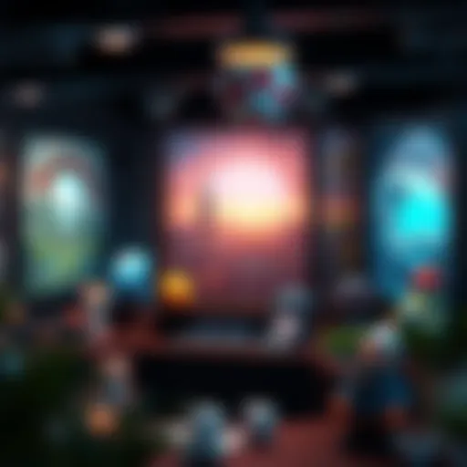 A digital representation of various NFT artworks