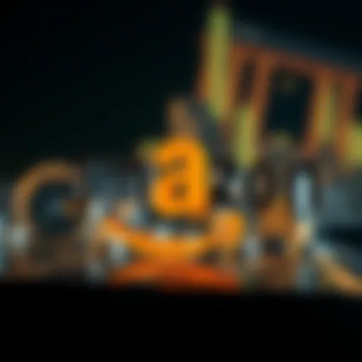 Amazon's Entry into Cryptocurrency Amazon's logo with a cryptocurrency symbol
