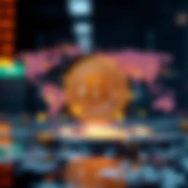 Global Market Influences on Bitcoin Illustration showing global market influences on Bitcoin