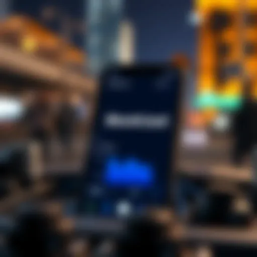 User interface overview of BlockCard app showcasing cryptocurrency management tools