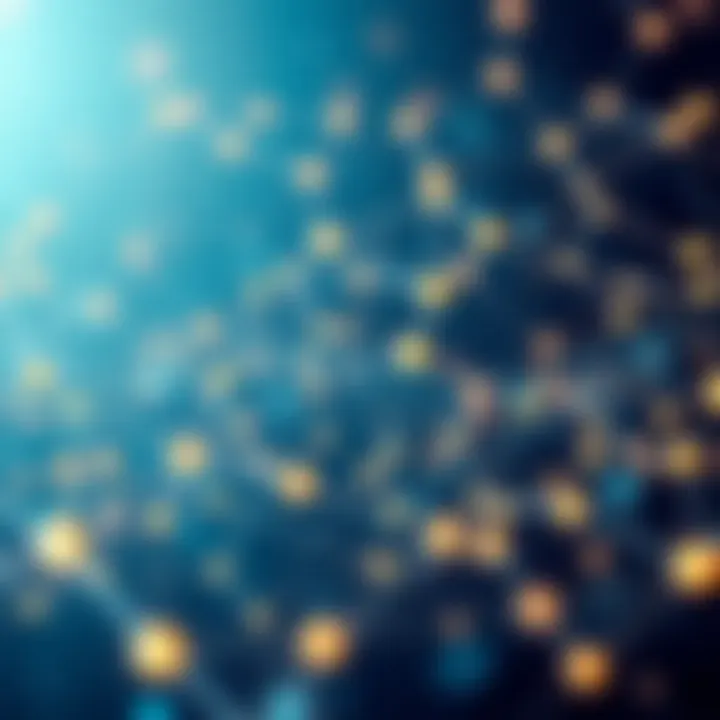 Blockchain network symbolizing technological advancement