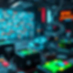 A vibrant digital artwork representing the fusion of technology and creativity.