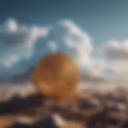 Conceptual representation of cloud mining technology