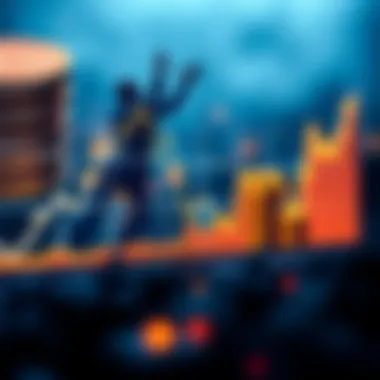 Graph depicting the rise and fall of cryptocurrency values