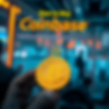 An infographic illustrating the buying process of cryptocurrencies on Coinbase