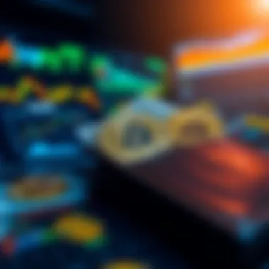 Digital Finance and Cryptocurrency in Currency Exchange A digital wallet interface showcasing cryptocurrencies for cross-border transactions