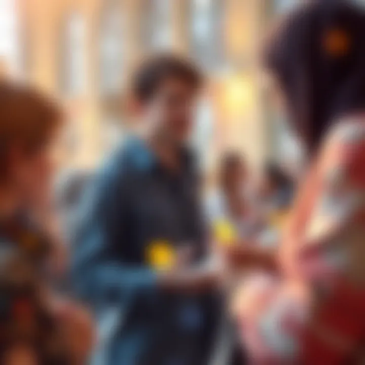 Community Engagement in the Elon Coin Ecosystem Illustration depicting community engagement with digital currencies