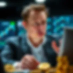 Elon Musk analyzing cryptocurrency trends