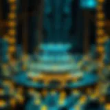 Visual representation of blockchain architecture showing security layers