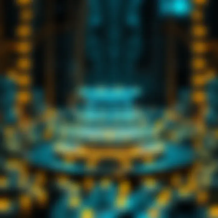 Blockchain Architecture and Security Layers Visual representation of blockchain architecture showing security layers