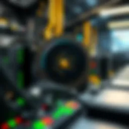 Visual representation of atom coin mining technology