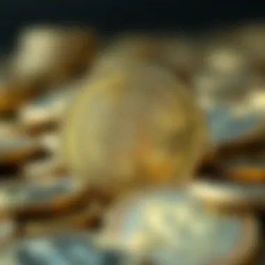 Graphical representation of classic coins' influence on digital currencies