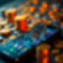 Cryptocurrency mining on a mobile screen