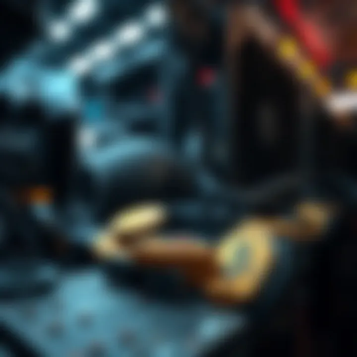 Understanding Risks in Cryptocurrency Mining A conceptual image showing the risks associated with cryptocurrency mining