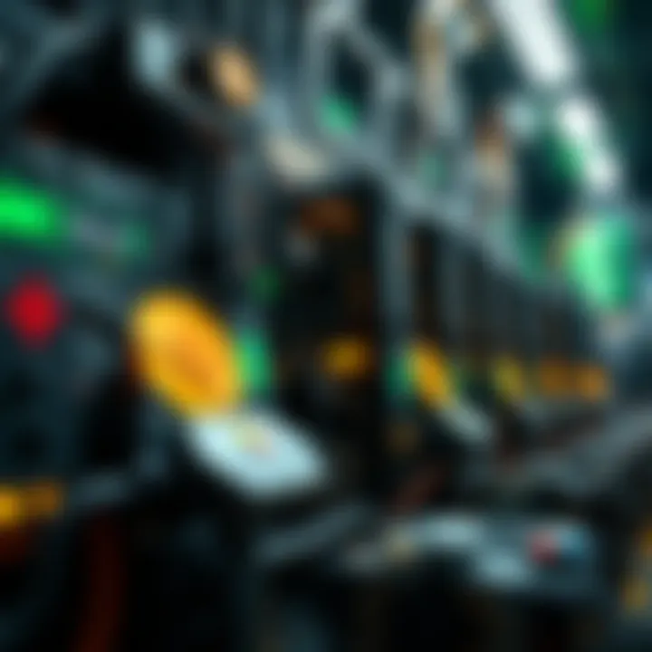 Understanding the Mechanisms of Cyber Currency Mining An intricate visual representation of cyber currency mining processes