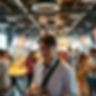 Social Interaction in the Metaverse A lively virtual social hub filled with avatars interacting in various activities.