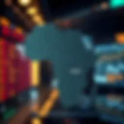 Map highlighting key regions for forex trading in Africa