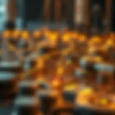 Visual representation of blockchain technology and its components