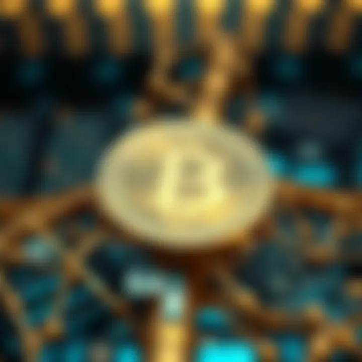 Visual representation of blockchain technology