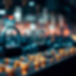 An abstract representation of blockchain technology