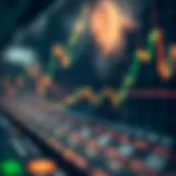 Graph depicting cryptocurrency trading trends