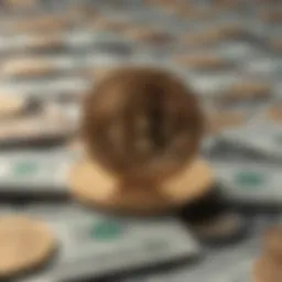 Conceptual representation of layered money in cryptocurrency