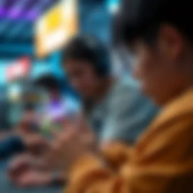 Player Immersed in Earning Game Player engaging with a popular earning game on smartphone