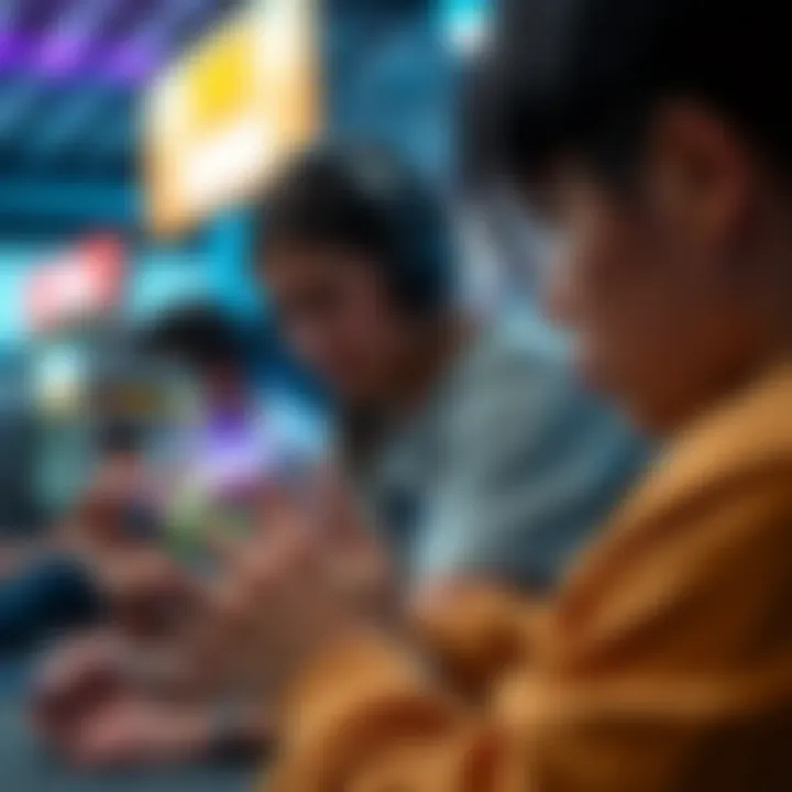 Player Immersed in Earning Game Player engaging with a popular earning game on smartphone