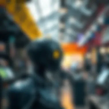A vibrant marketplace showcasing various robot-themed NFTs
