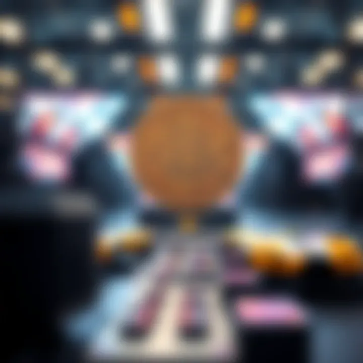 Visual representation of blockchain technology