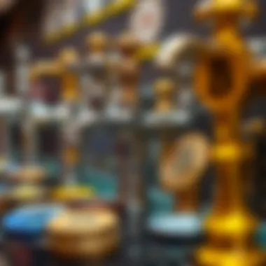 Visual representation of various cryptocurrencies available through faucets