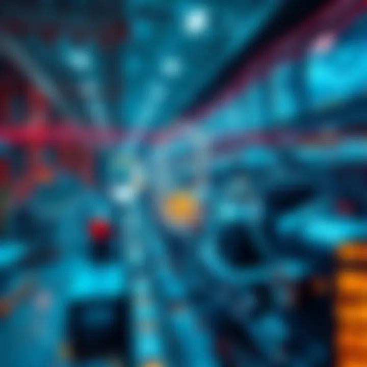 Visual depiction of industries transformed by blockchain innovations