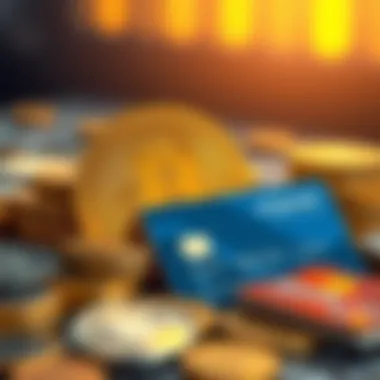 Envisioning the Future of Finance Futuristic concepts of finance with cards and coins