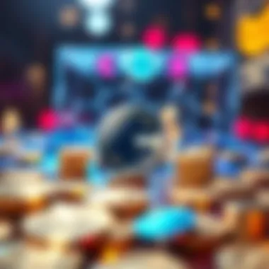 Blockchain Technology Behind Gambling Coins Abstract depiction of blockchain technology supporting gambling coins