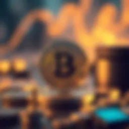 Conceptual representation of cryptocurrency innovation