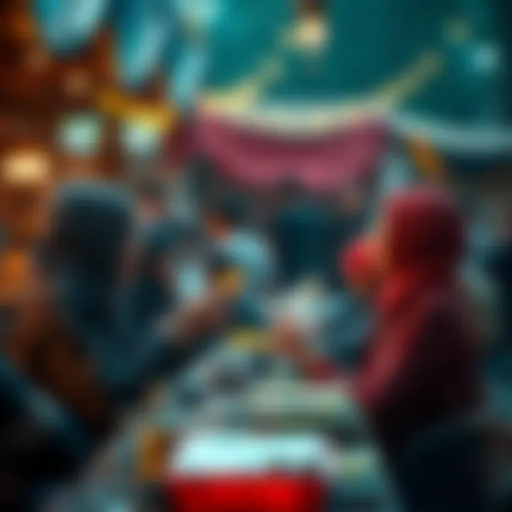 Conceptual image depicting community interactions through barter