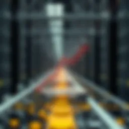 Abstract representation of trailing stop loss mechanism