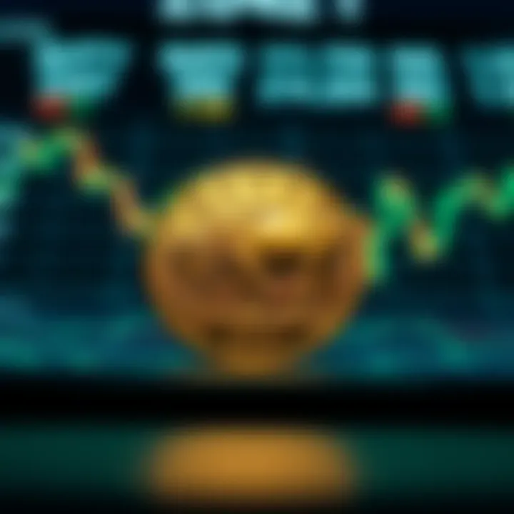 Graph illustrating market trends and valuation fluctuations of collectible coins.