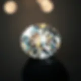 Close-up view of a VVS diamond showcasing its clarity