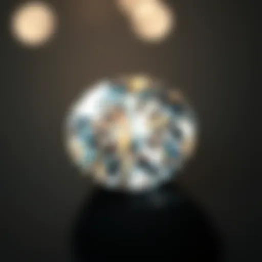 Close-up view of a VVS diamond showcasing its clarity