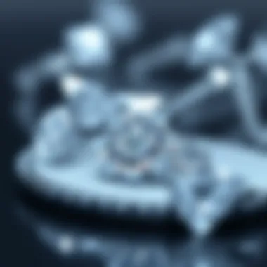 Showcasing VVS Diamonds in Fine Jewelry Elegant display of VVS diamonds in a jewelry setting