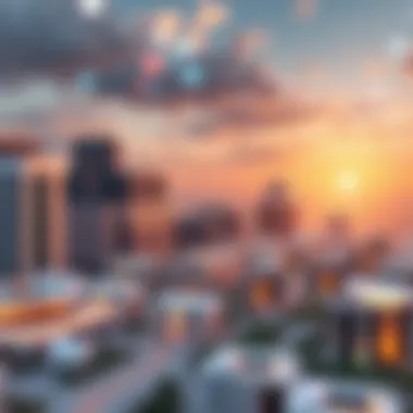 A digital representation of Genesis City showcasing its virtual landscapes.