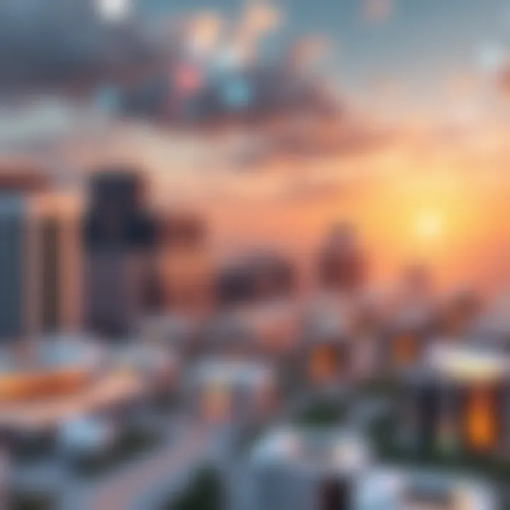 A digital representation of Genesis City showcasing its virtual landscapes.