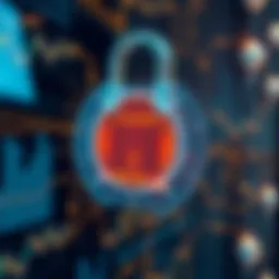 A secure digital lock representing cryptocurrency security measures