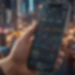 A visual representation of cryptocurrency trading on a mobile app interface