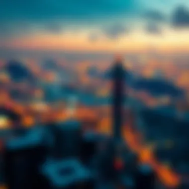 Visual depiction of blockchain technology and its applications