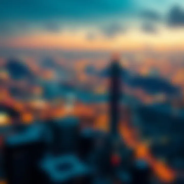 Visual depiction of blockchain technology and its applications