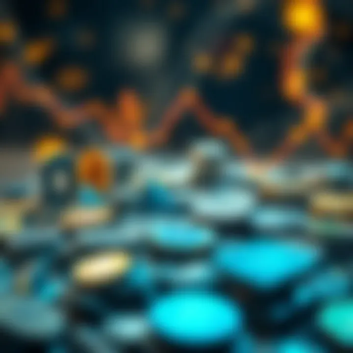 Illustration showcasing various types of cryptocurrencies