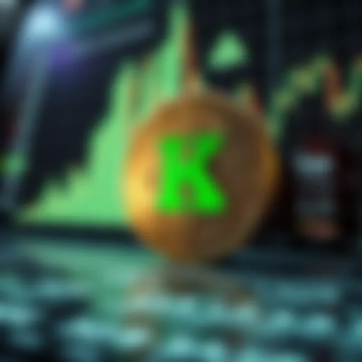 Market dynamics of Kryptonite Coin illustrated through graphs and charts