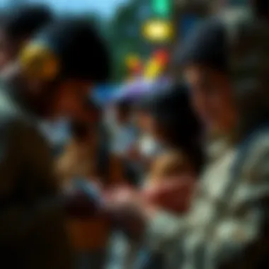 Venezuelan citizens engaging with digital wallets on mobile devices